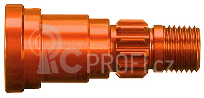 Traxxas hliníková hřídel kola oranžová (1) (pro #7750X)