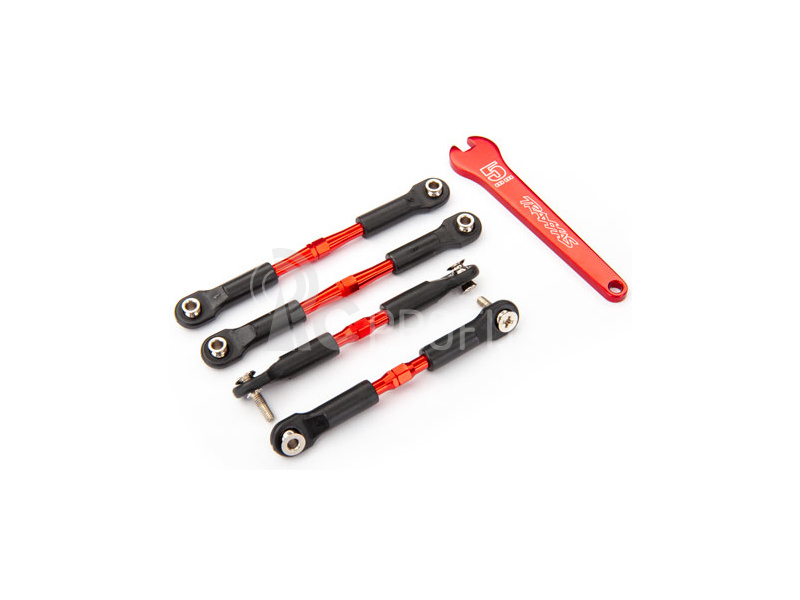 Traxxas hliníkové ojničky 39/49 mm červené (2+2)