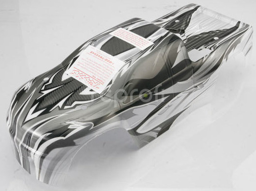 Traxxas karosérie ProGraphix stříbrná: T-Maxx Classic