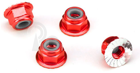 Traxxas matice M4 samojistná s límcem červená (4)