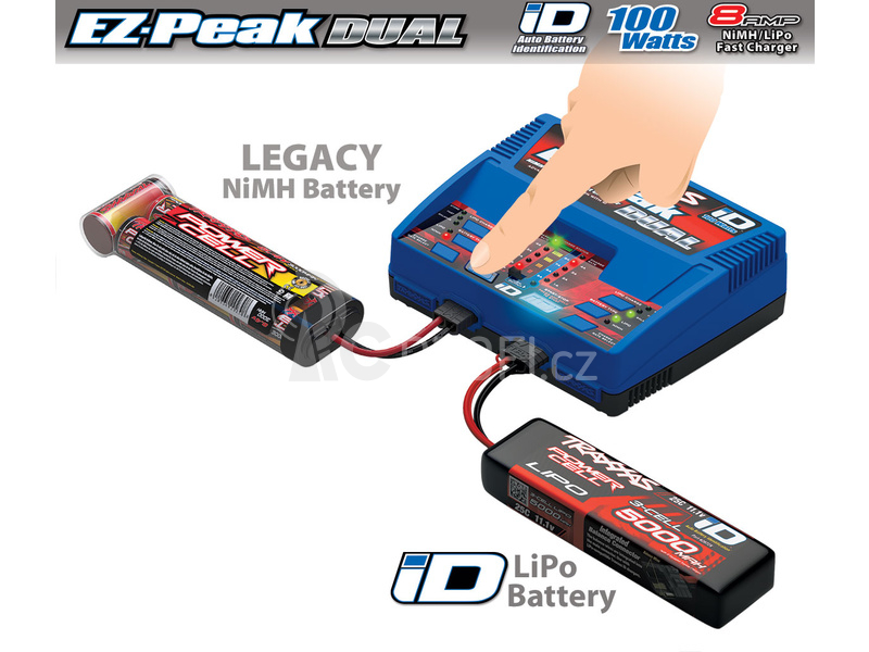 Traxxas nabíječ EZ-Peak Plus LiPo/NiMH Dual 2x50W