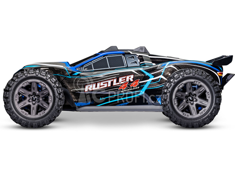 RC auto Traxxas Rustler 1:10 2BL 4WD RTR, modrá