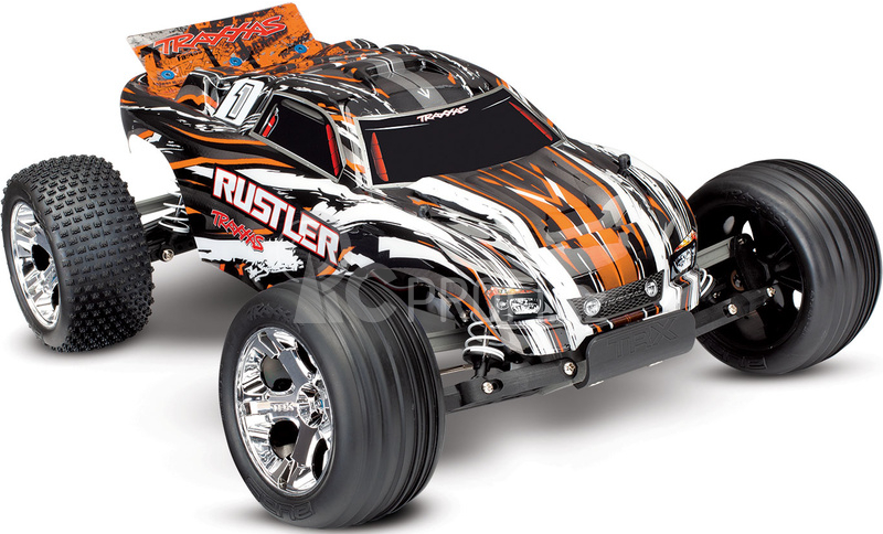 RC auto Traxxas Rustler 1:10 RTR, oranžová