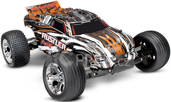 RC auto Traxxas Rustler 1:10 RTR, oranžová