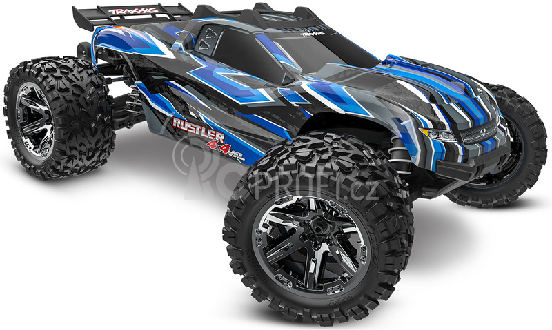 RC auto Traxxas Rustler 1:10 VXL HD 4WD RTR, modrá