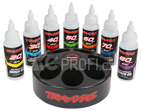 Traxxas sada silikonových olejů (7x 60ml) s otočným stojanem
