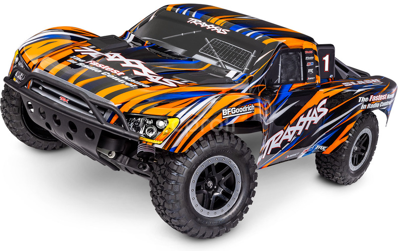 RC auto Traxxas Slash 1:10 BL-2s HD RTR, oranžová