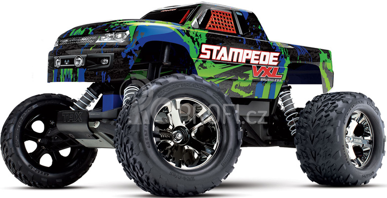 RC auto Traxxas Stampede 1:10 VXL TQi, zelená