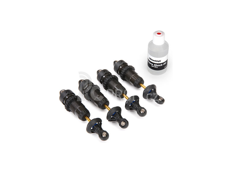 Traxxas tlumič GTR hliník/PTFE, pístnice TiN (4)
