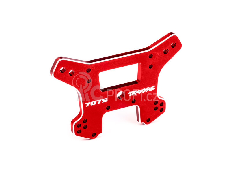 Traxxas vež tlumičů zadní hliníková červeně eloxovaná (pro Sledge)