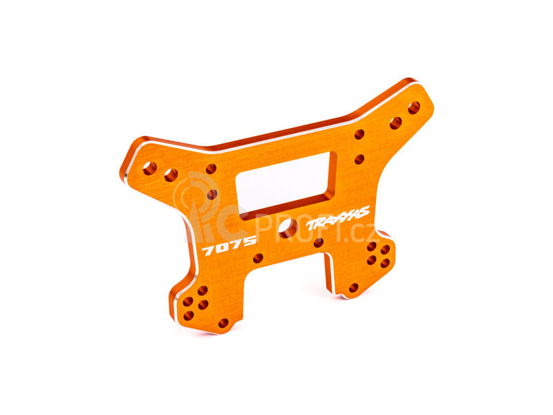 Traxxas vež tlumičů zadní hliníková oranžově eloxovaná (pro Sledge)