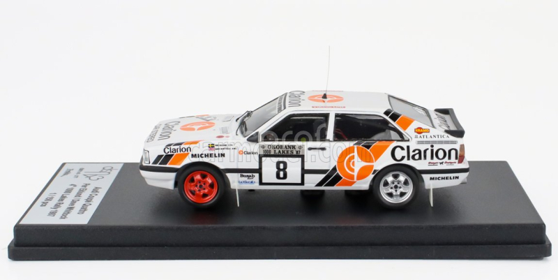 Trofeu Audi Quattro Coupe N 8 Rally 1000 Lakes 1987 Per Eklund - Dave Whittock 1:43 Bílá Modrá Oranžová