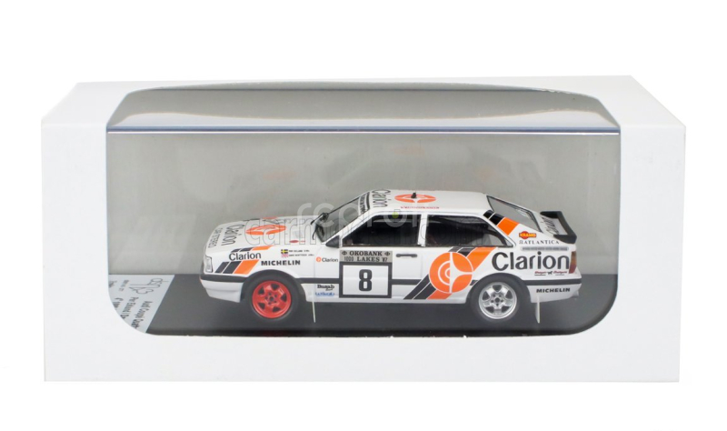 Trofeu Audi Quattro Coupe N 8 Rally 1000 Lakes 1987 Per Eklund - Dave Whittock 1:43 Bílá Modrá Oranžová
