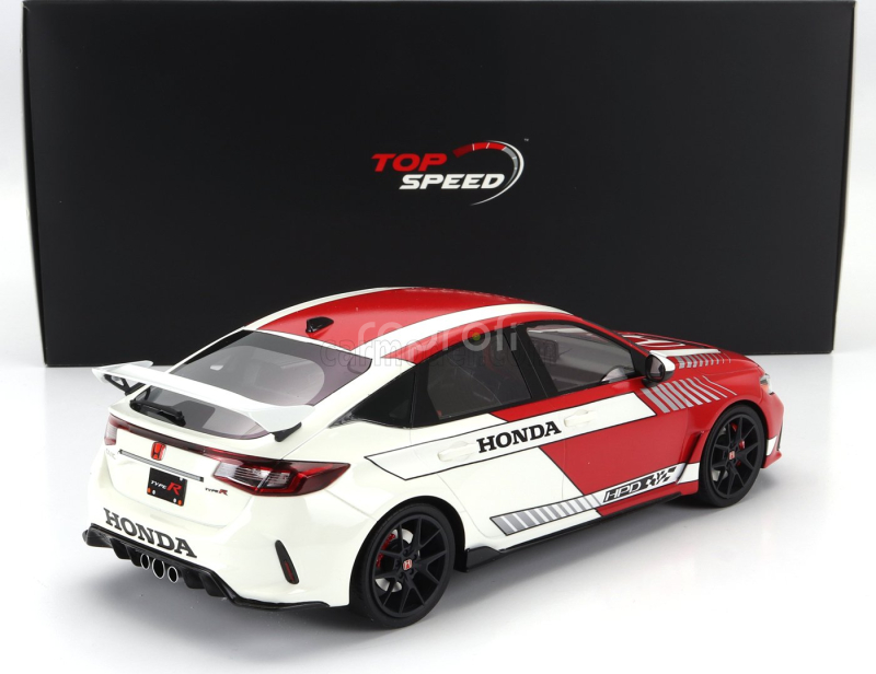 Truescale Honda Civic Type-r 2023 1:18 Bílá Červená