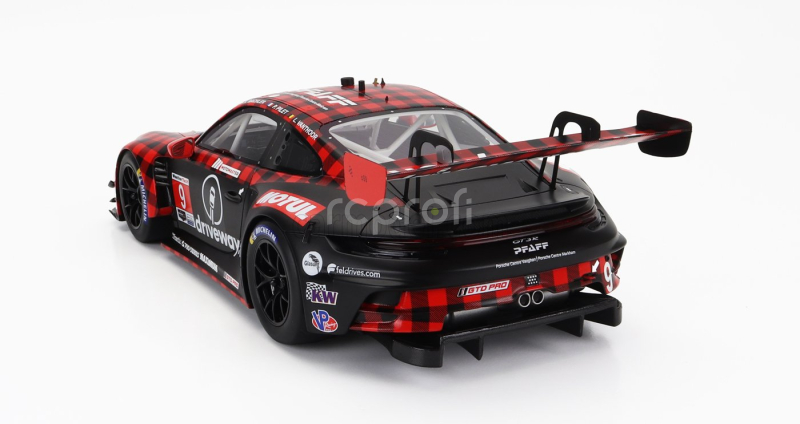 Truescale Porsche 911 992 Gt3 R Team Pfaff Motorsports N 9 Winner Gtd Pro Class 12h Sebring 2023 Klaus Bachler - Patrick Pilet - Laurens Vanthoor 1:18 Červená Černá