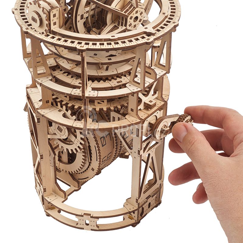 Ugears 3D dřevěné mechanické puzzle Hodinový strojek s tourbillonem