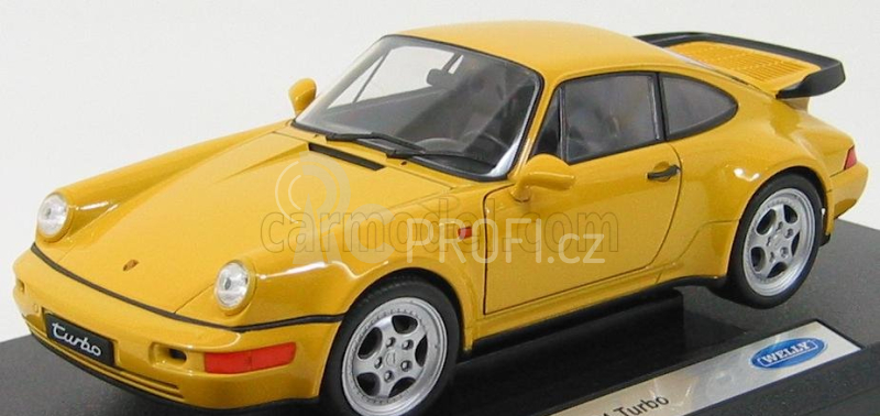 Welly Porsche 911 964 Turbo 1990 1:18 Žlutá