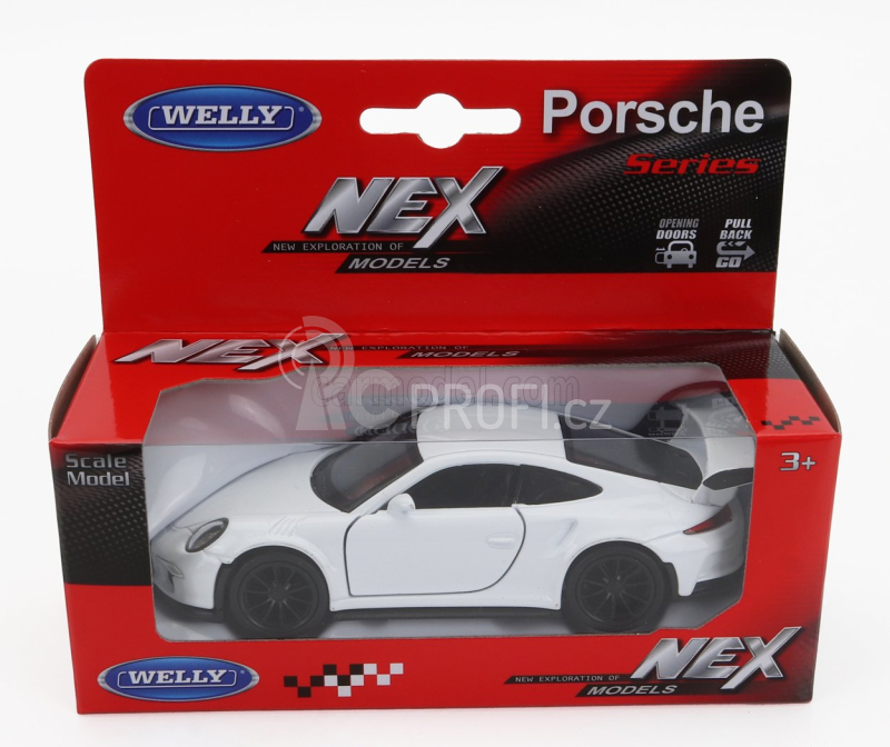 Welly Porsche 911 991 Gt3 Rs Coupe 2014 1:34 Bílá
