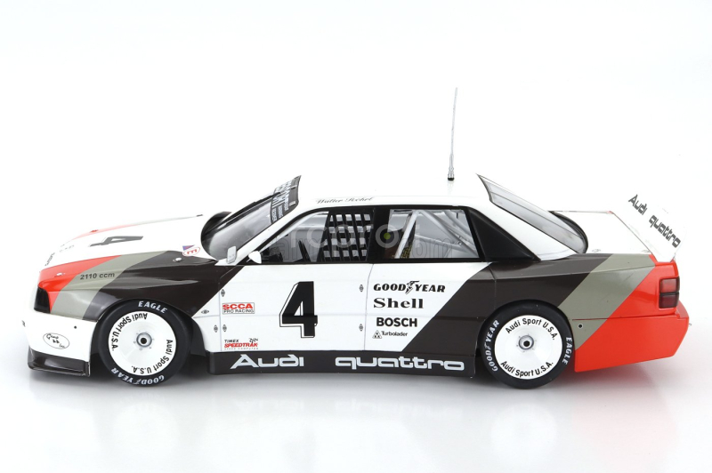 Werk83 Audi 200 Quattro Team Audi Sport N 4 Sieger St. Petersburg Trans-am 1988 Walter Rohrl 1:18 Bílá Šedá Červená