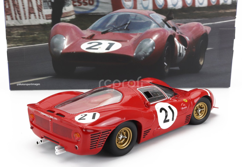 Werk83 Ferrari 330 P3 4.0l V12 Coupe Team Ferrari Sefac N 21 24h Le Mans 1966 Lorenzo Bandini - Jean Guichet 1:18 Red