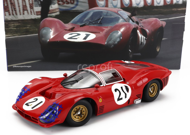 Werk83 Ferrari 330 P3 4.0l V12 Coupe Team Ferrari Sefac N 21 24h Le Mans 1966 Lorenzo Bandini - Jean Guichet 1:18 Red