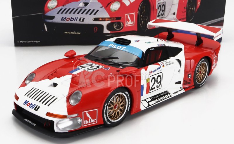 Werk83 Porsche 911 Gt1 3.2l Turbo Team Societe Jb N 29 24h Le Mans 1997 A.ferte - J.von Gartzen - O.thevenin 1:18 Červená Bílá