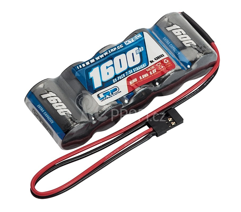 XTEC RX-pack Straight 2/3A NiMH - JR - 6.0V - 1600mAh