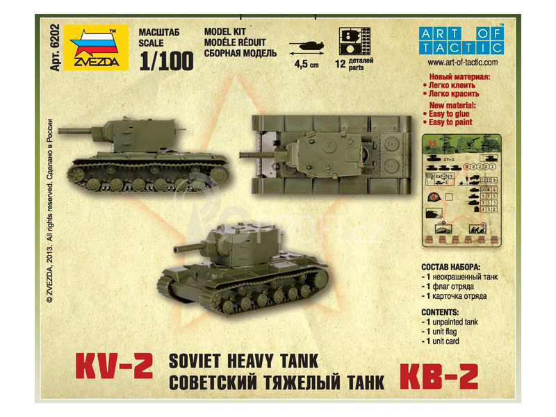 Zvezda Easy Kit Soviet Tank KV-2 (1:100)