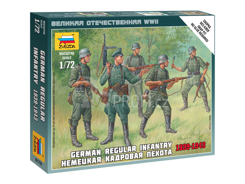Zvezda figurky German Regular Infantry 1939-43 (1:72)