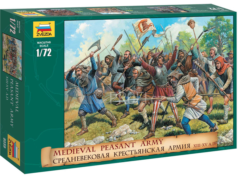 Zvezda figurky Medieval Peasant Army (1:72)