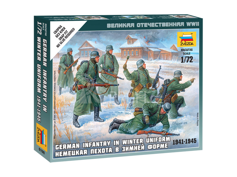 Zvezda figurky - německá pěchota (zimní uniforma) (1:72)