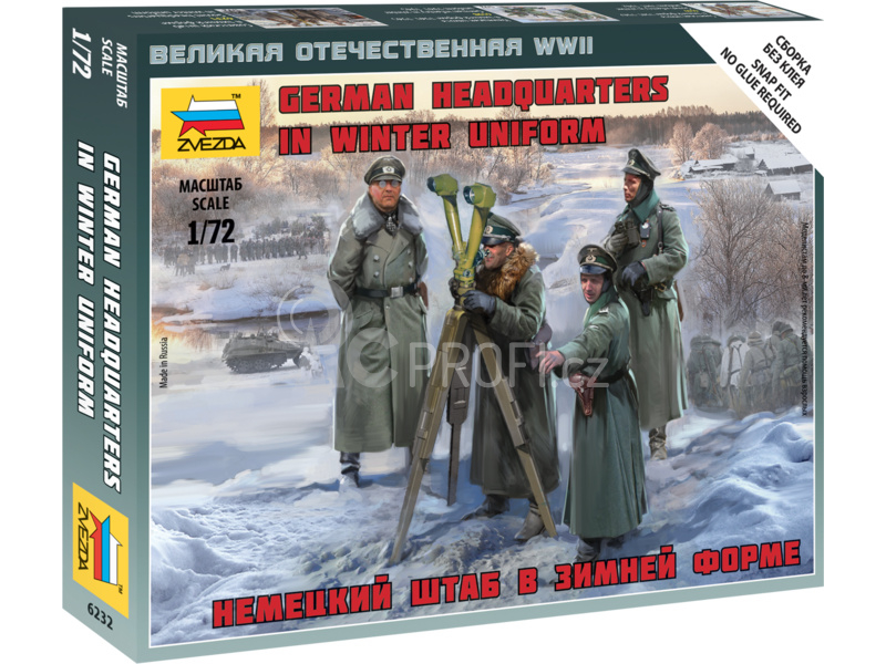 Zvezda figurky - německé velitelství WW2 zima (1:72)