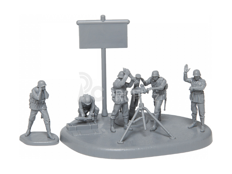 Zvezda German 120mm Mortar w/Crew (Snap kit) (1:72)
