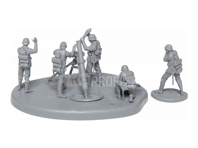Zvezda German 120mm Mortar w/Crew (Snap kit) (1:72)