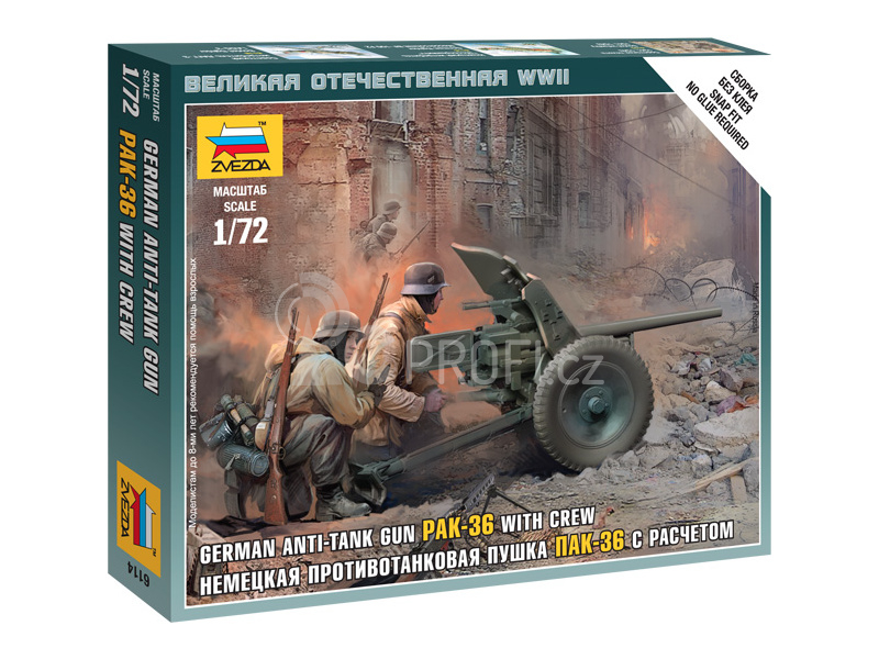 Zvezda Pak-36 s vojáky (1:72)