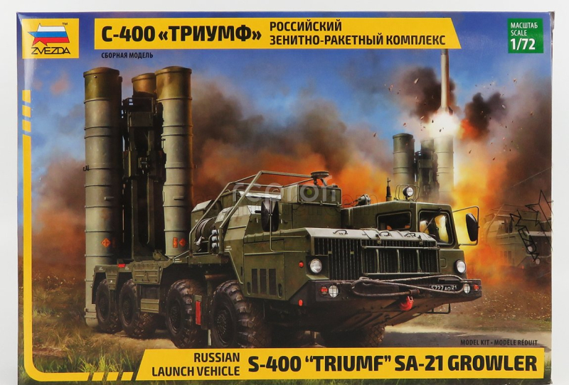 Zvezda ZIL S-400 Triumf Sa-21 Growler Truck 8x8 4-assi Lancia Missili 1959 1:72 /