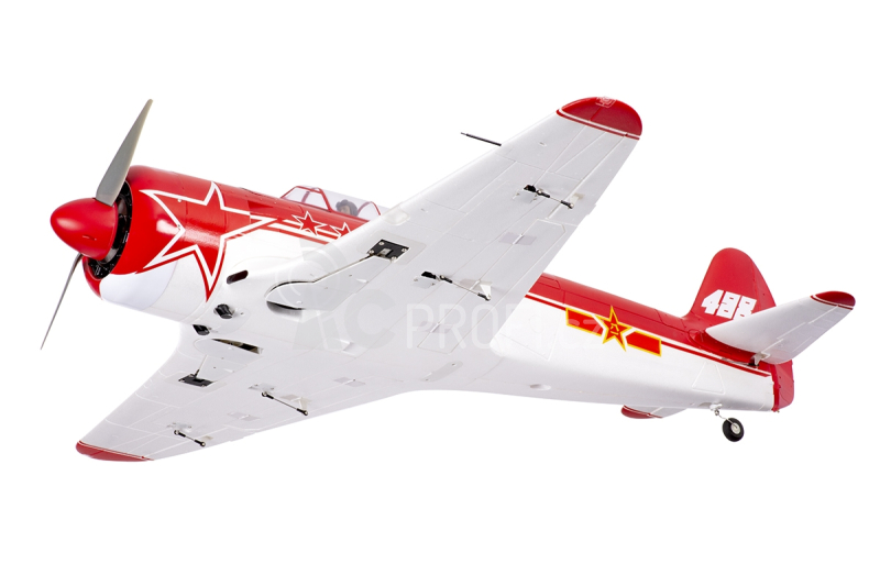 RC letadlo Yak-11 1450mm ARF, červeno/bílá