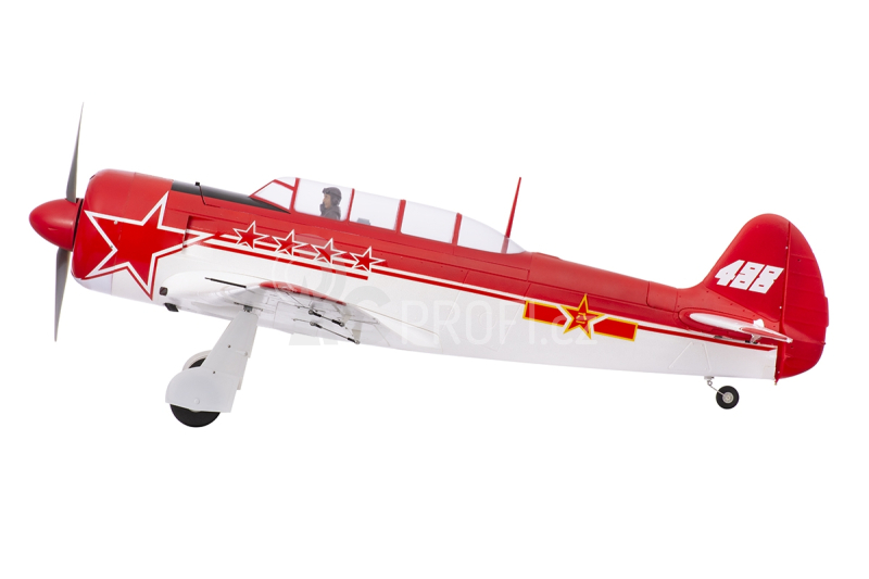 RC letadlo Yak-11 1450mm ARF, červeno/bílá
