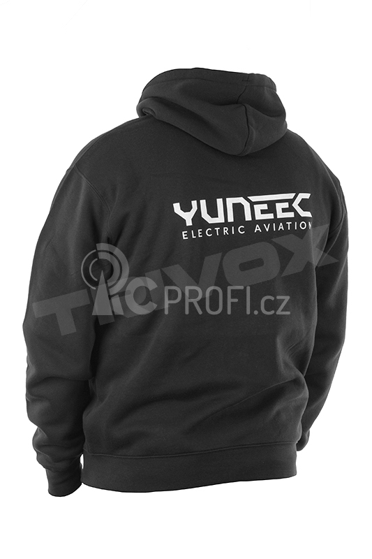 YUNEEC černá mikina s kapucí 2XL