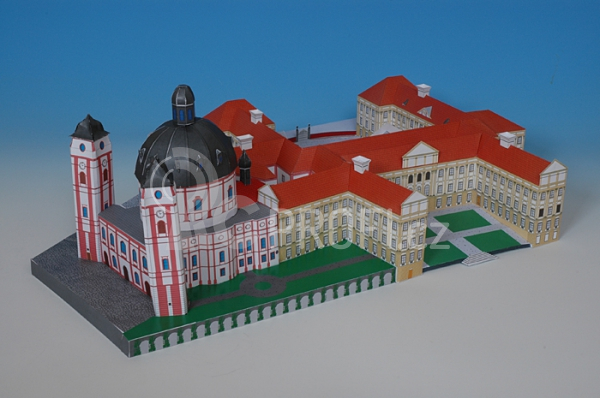 Zámek Jaroměřice n. Rokytnou - papírový model 1:350
