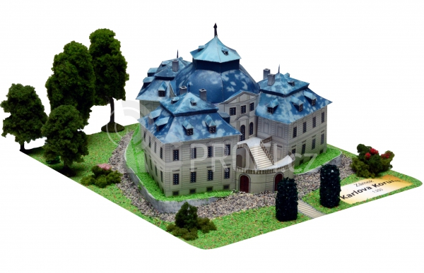 Zámek Karlova Koruna - papírový model 1:250