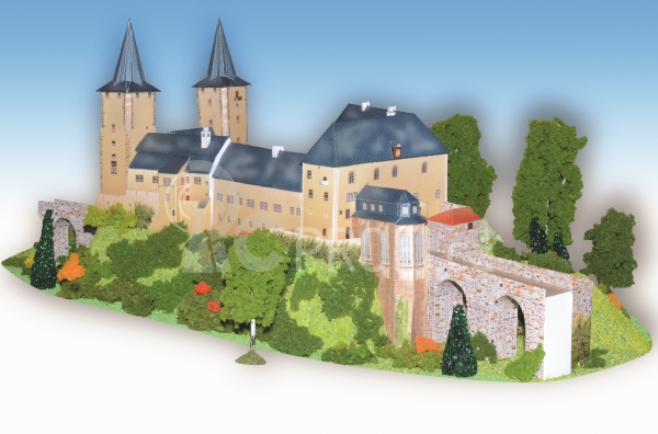 Zámek Rochlitz - papírový model 1:300