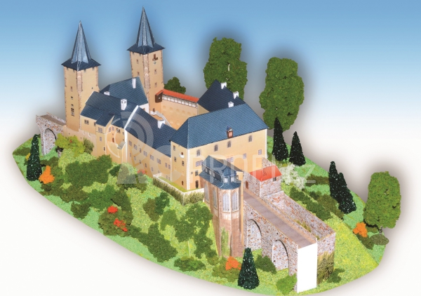 Zámek Rochlitz - papírový model 1:300