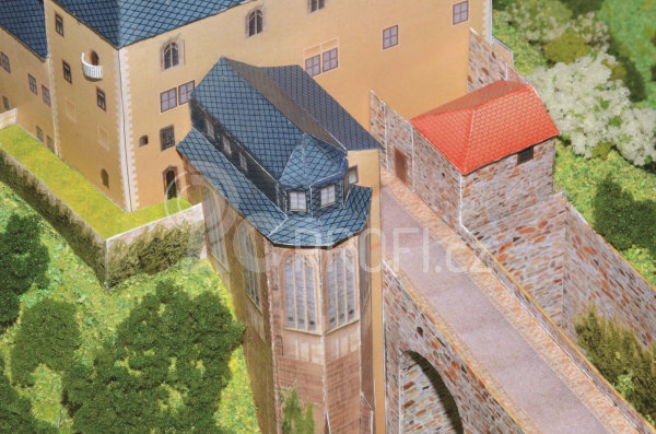 Zámek Rochlitz - papírový model 1:300
