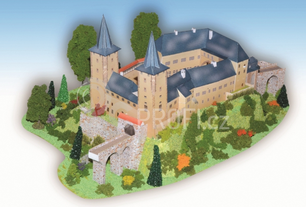 Zámek Rochlitz - papírový model 1:300