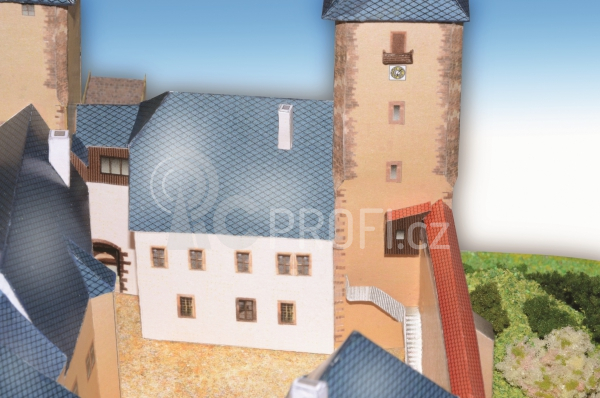 Zámek Rochlitz - papírový model 1:300