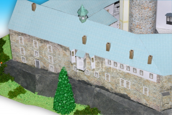 Zámek Zbiroh - papírový model 1:300