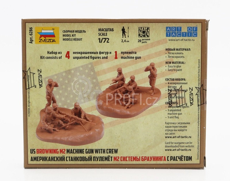 Zvezda Accessories Us Browning M2 Machine Gun With Crew 1:72 /