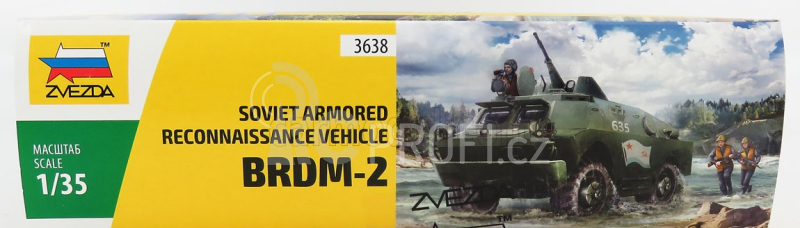 Zvezda Brdm Tank Soviet Armored Reconnaisance Vehicle Brdm-2  1999 1:35 /