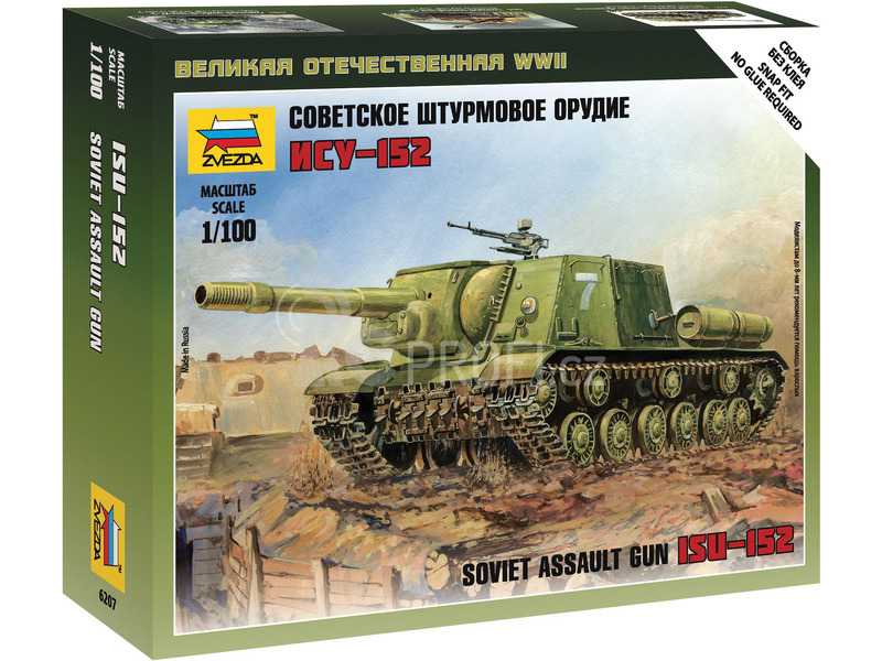Zvezda Easy Kit Siviet assault gun ISU-152 (1:100)